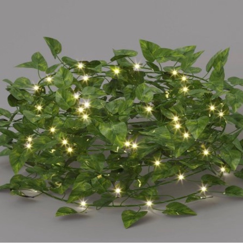 5' x 3.5' LED Vine Curtain String
Lights Warm White Ivy Fairy Lights Battery - Picture 2 of 4